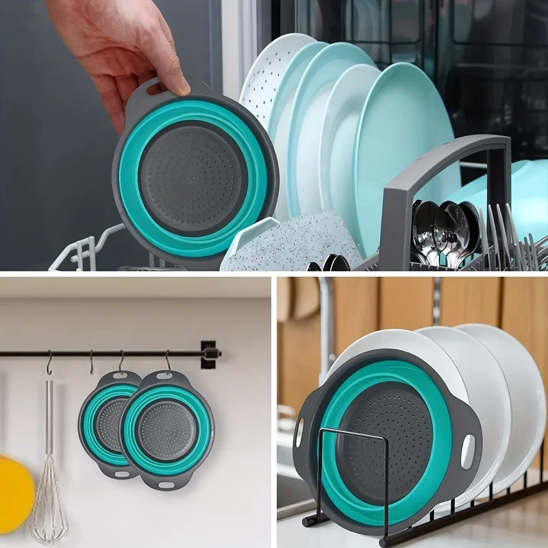 FlexiDrain – Faltbarer Silikon-Korb zum Waschen & Abtropfen