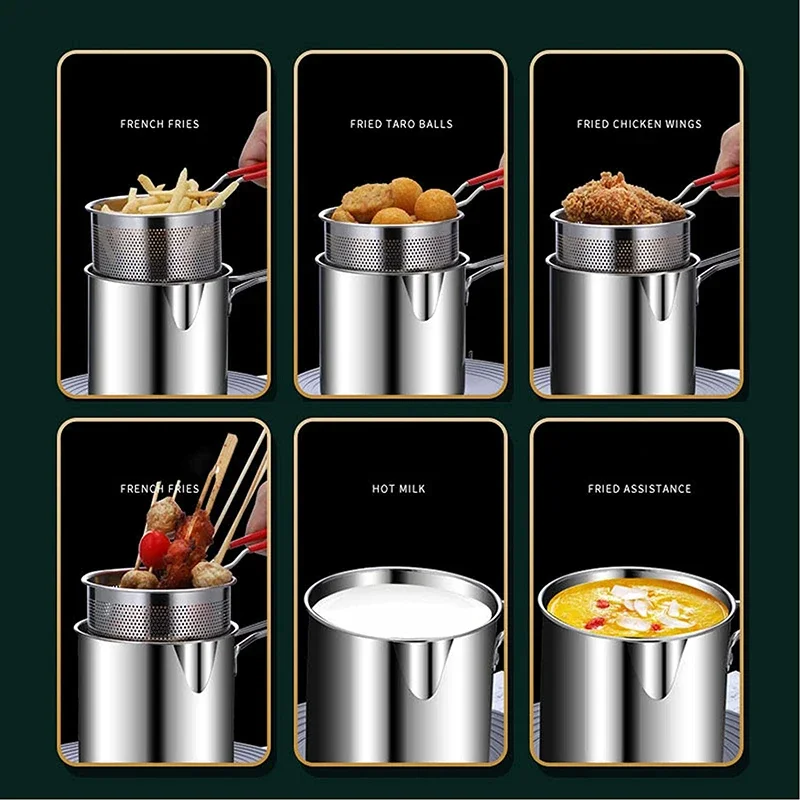 TempuraPro – Japanisches Tiefes Ölspar-Frittierpfannen-Set aus 304 Edelstahl