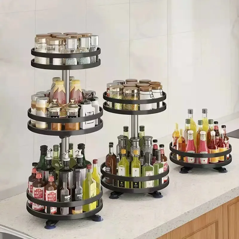 SpiceTurn Pro – 360° Drehbarer Gewürzregal-Organizer für die Küche