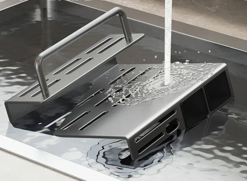 ChefSpace Wandmontierter Messerhalter mit Schneidebrett-Aufbewahrung – Edelstahl