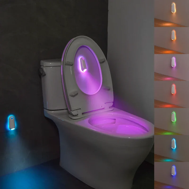 GlowLoo RGB WC-Nachtlicht – LED mit Bewegungssensor & 7 Farben, Wiederaufladbar