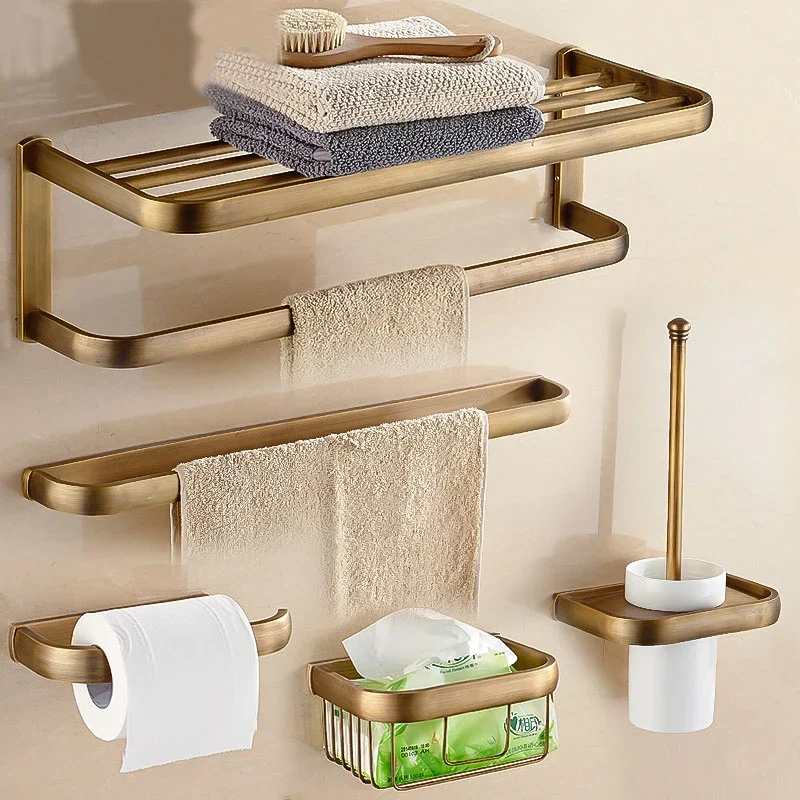 ImperialBronze Antik Messing Badezimmer Zubehör Set