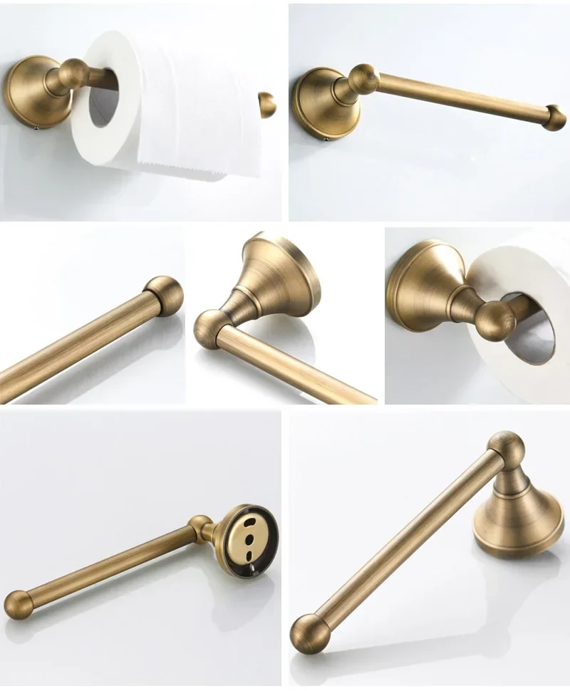 HeritageBrons Antik Messing Badzubehör Set