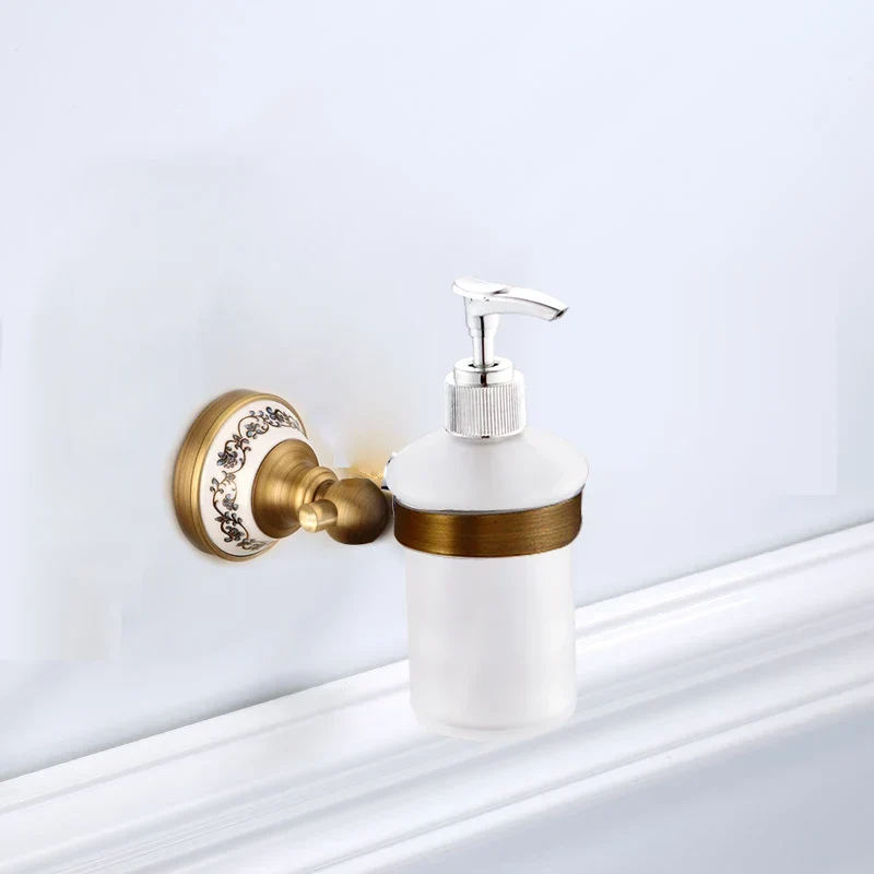 RoyalRetro Antik Messing Badzubehör Set mit Keramik