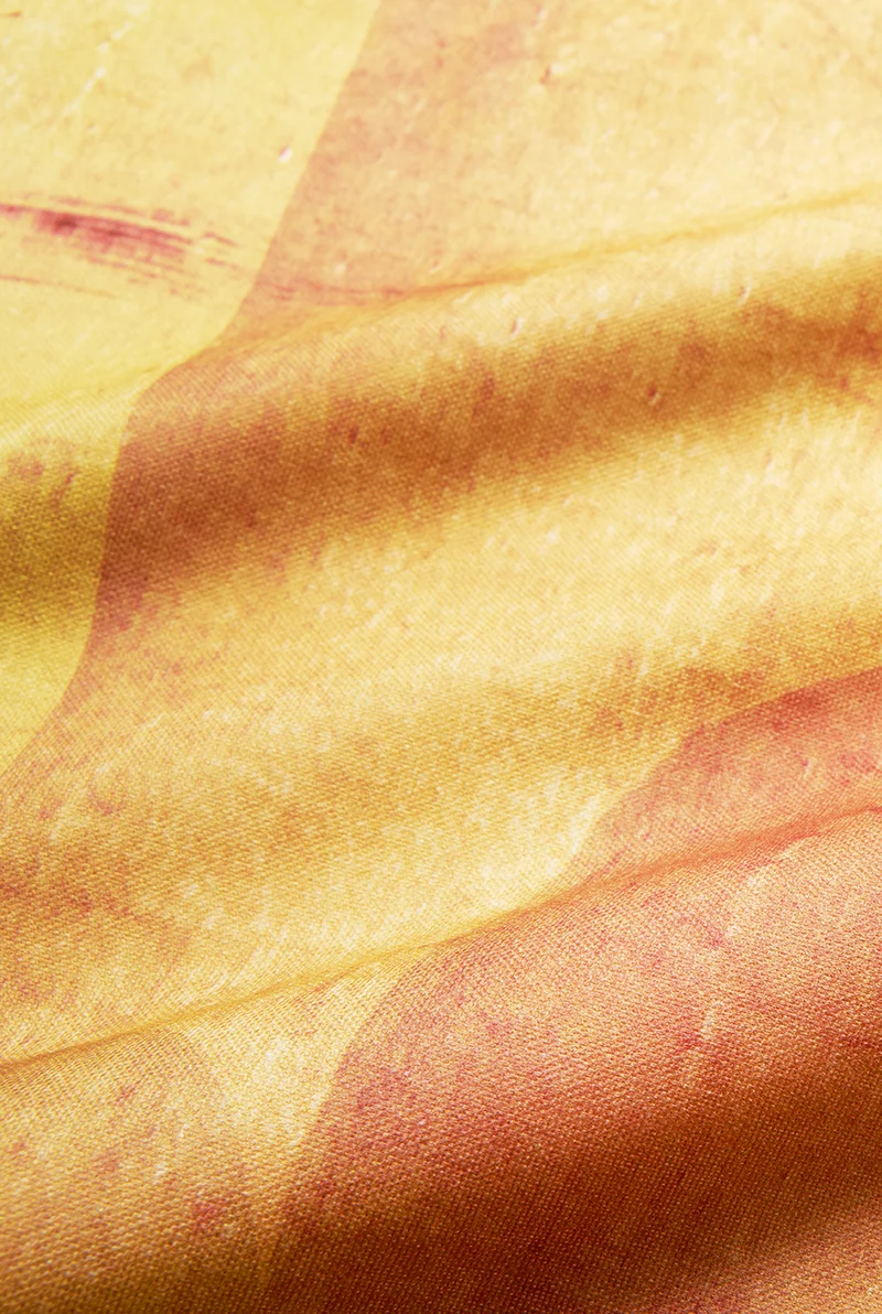 Artist Cotton Shower Curtain "Warmth in Shapes" by Karina Eibatova
