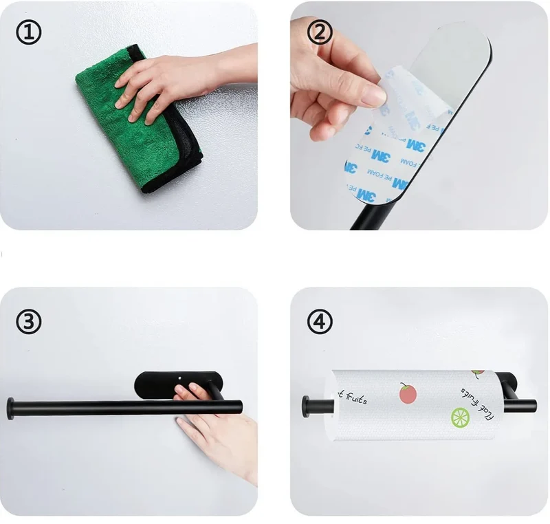 LUXROLLO – Selbstklebender Edelstahl Toilettenpapierhalter (Verlängert & Bohrenfrei)