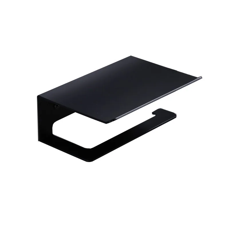 LuxuRoll Aluminium WC-Rollenhalter mit Ablage