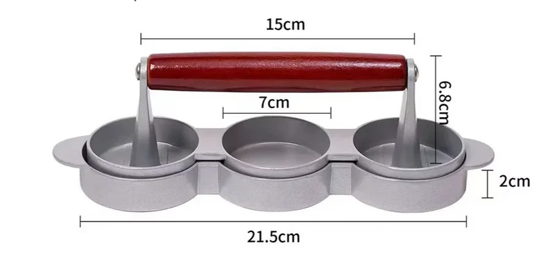 GrillMaster Burgerpresse – Aluminium Hamburgerformer für BBQ & Küche