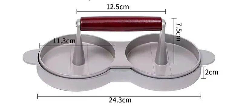 GrillMaster Burgerpresse – Aluminium Hamburgerformer für BBQ & Küche