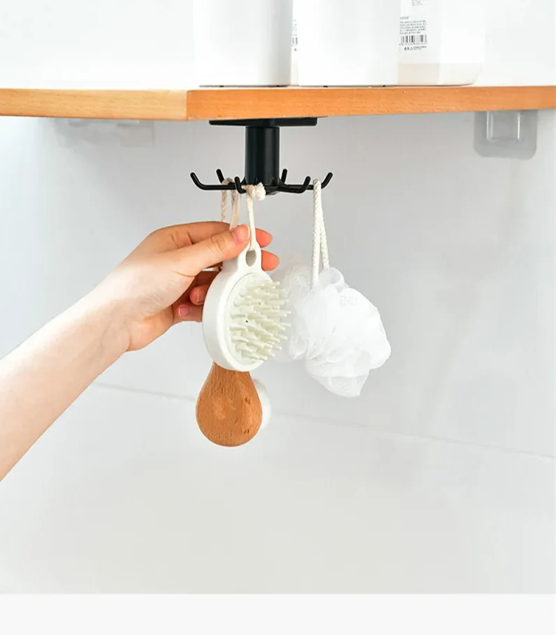SpinHook360 – Drehbarer Selbstklebender Haken-Organizer für Küche & Bad