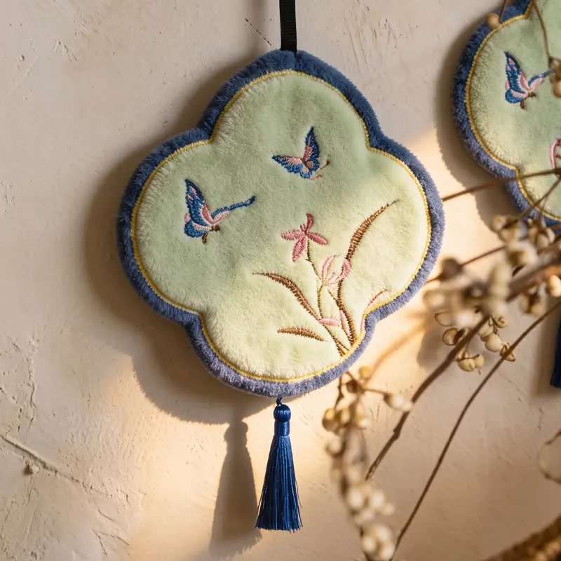 Vintage Schmetterlings-Korallenfleece-Handtuch