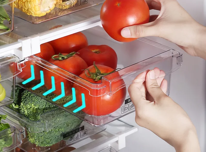 FridgeMaster – Transparente Küchenbox für Obst, Gemüse und Eier