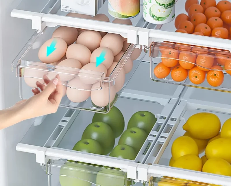 FridgeMaster – Transparente Küchenbox für Obst, Gemüse und Eier