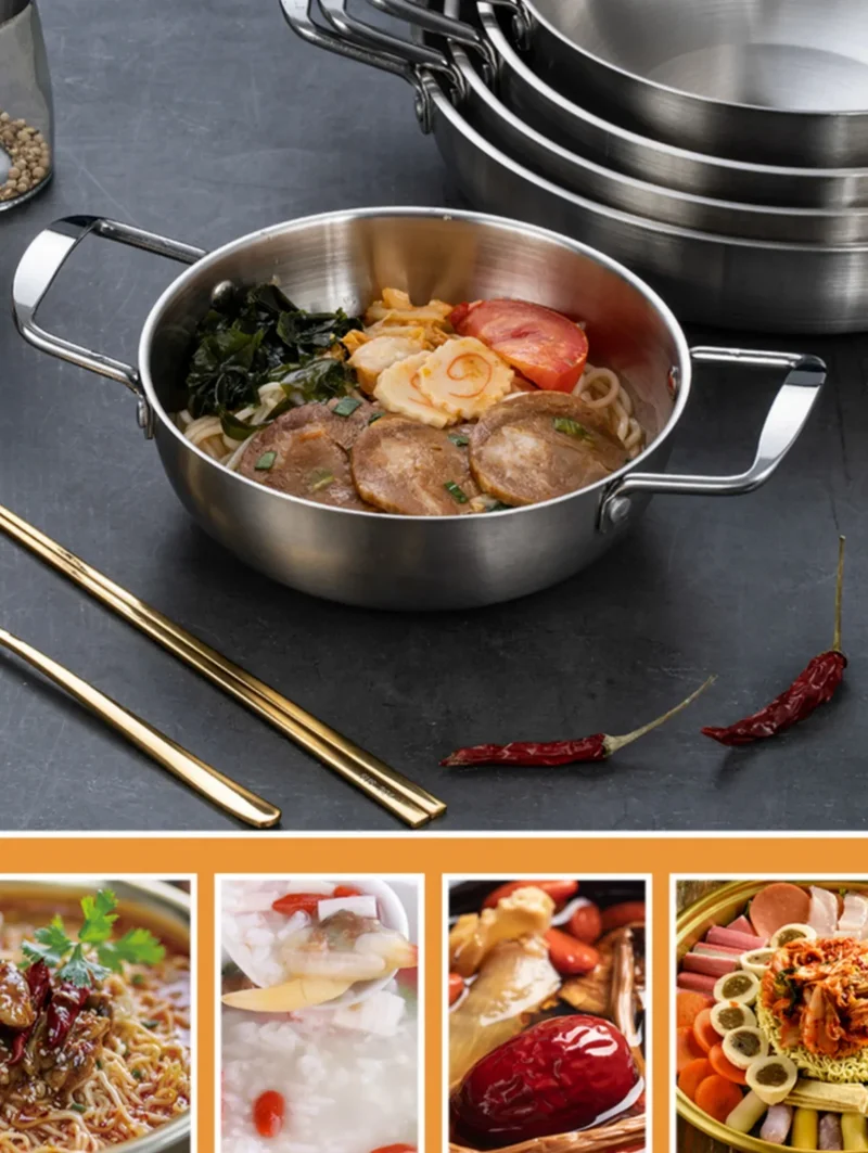 GastroPan – Edelstahl Saucen- & Paellapfanne mit Griff