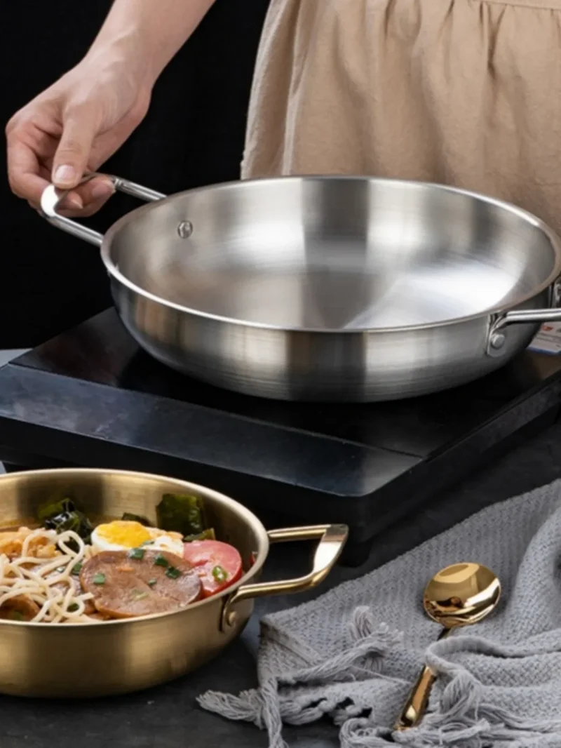 GastroPan – Edelstahl Saucen- & Paellapfanne mit Griff