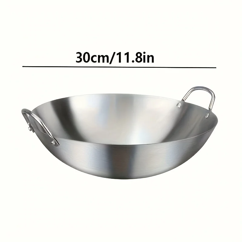 ChefMaster – Großer Edelstahl-Wok mit Doppelgriffen