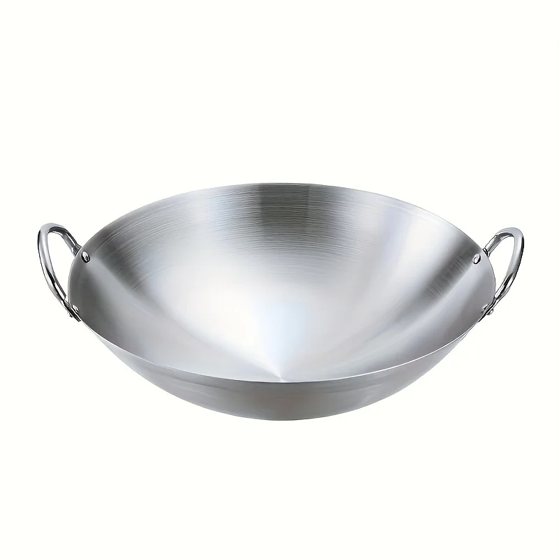 ChefMaster – Großer Edelstahl-Wok mit Doppelgriffen