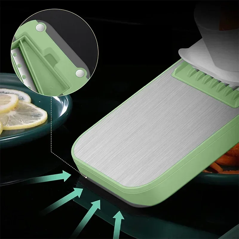 SliceMaster – 6-in-1 Groentesnijder & Rasp met Verwisselbare RVS Messen