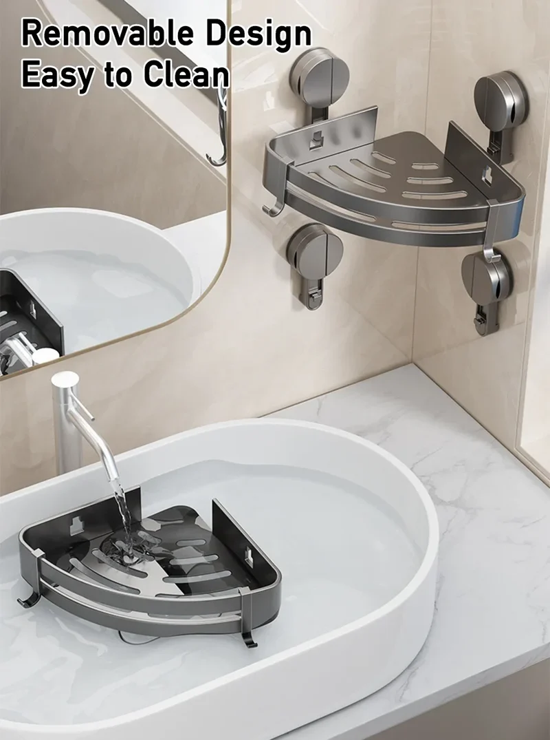 AquaGrip – Luxus Saugnapf-Badregal ohne Bohren