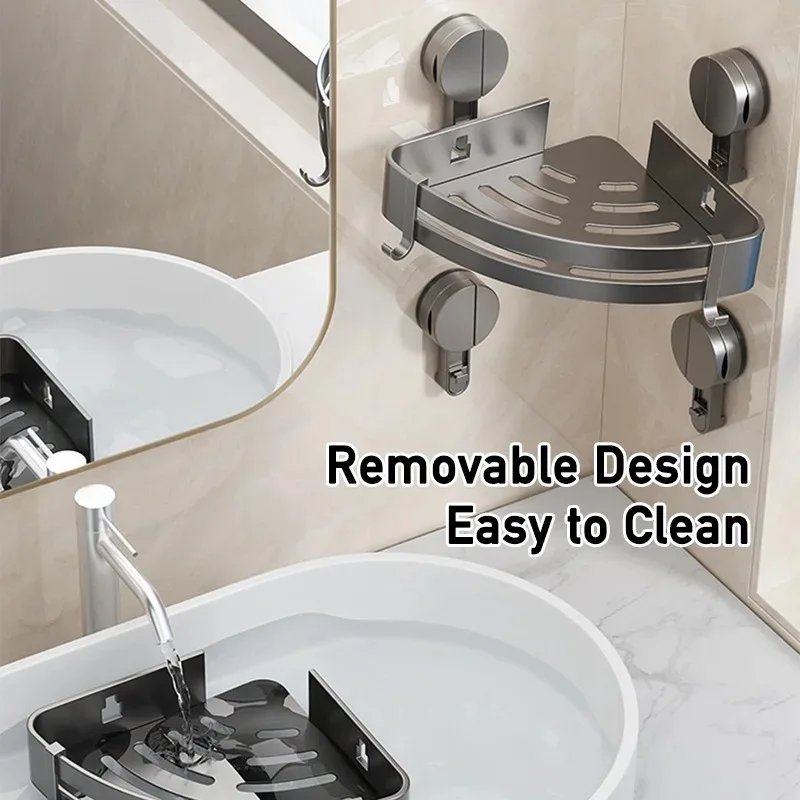 AquaGrip – Luxus Saugnapf-Badregal ohne Bohren