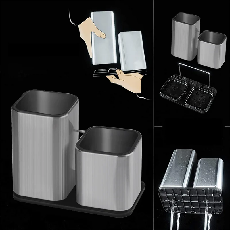 ChefPro – Luxuriöser Edelstahl Universal-Messerblock mit Antibakterieller Wirkung