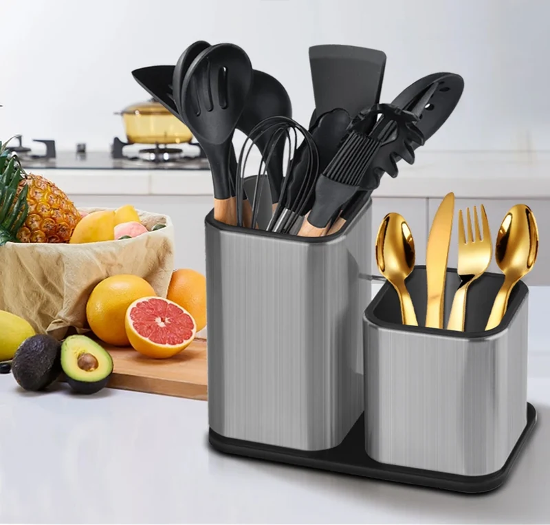 ChefPro – Luxuriöser Edelstahl Universal-Messerblock mit Antibakterieller Wirkung