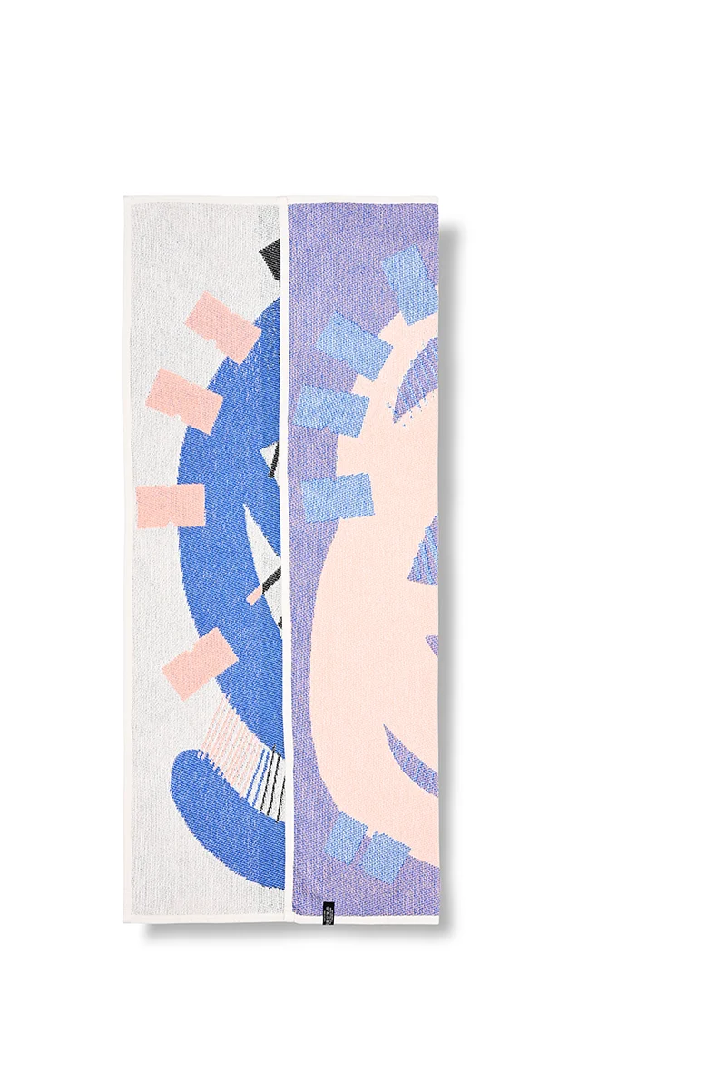Cotton Beach Towel / Mini Blanket “Pupil” by Alice Louradour