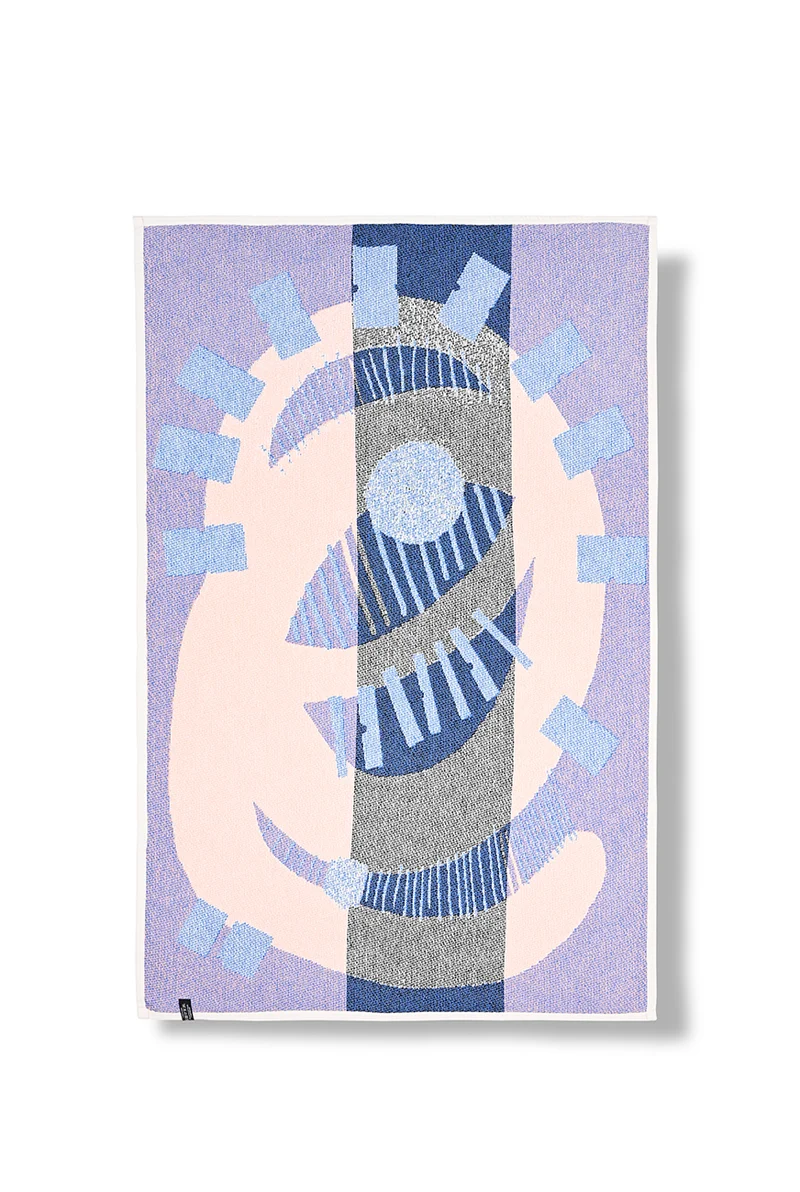 Cotton Beach Towel / Mini Blanket “Pupil” by Alice Louradour