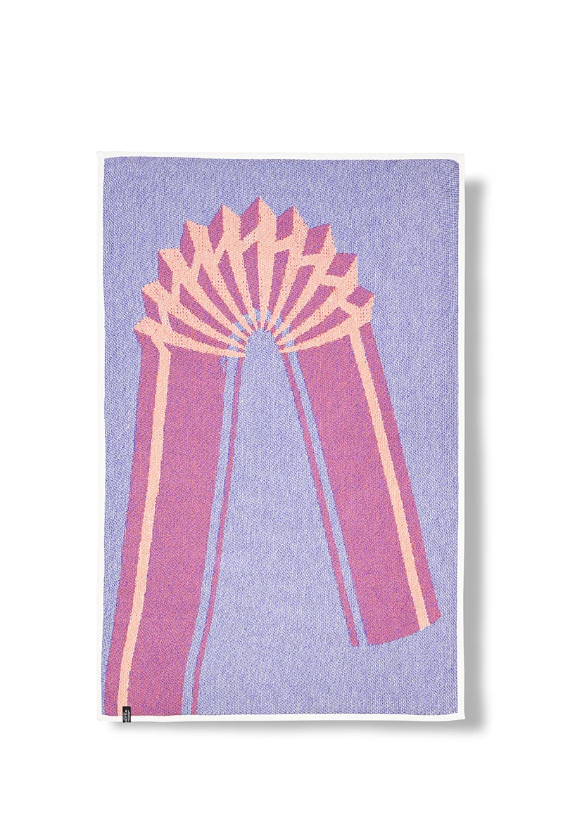 Cotton Beach Towel / Mini Blanket “Straw” by Leonie Bos