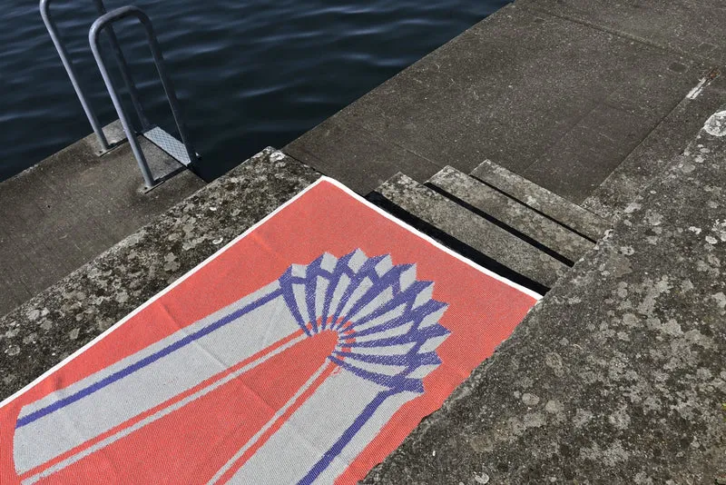 Cotton Beach Towel / Mini Blanket “Straw” by Leonie Bos
