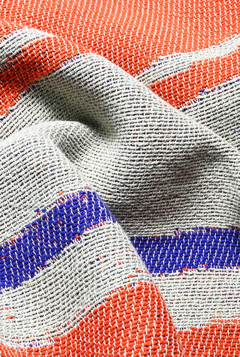 Cotton Beach Towel / Mini Blanket “Straw” by Leonie Bos