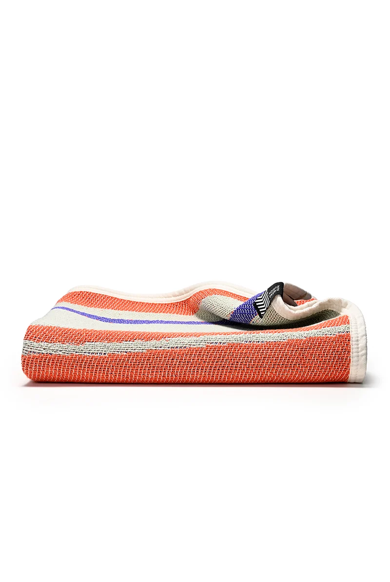 Cotton Beach Towel / Mini Blanket “Straw” by Leonie Bos