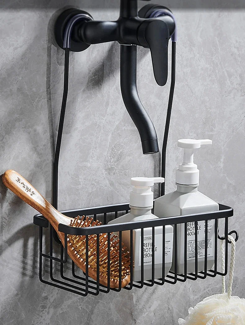 AluGrip Duschablage ohne Bohren – Abnehmbarer Badekorb aus Aluminium – Wandmontage & Edelstahl