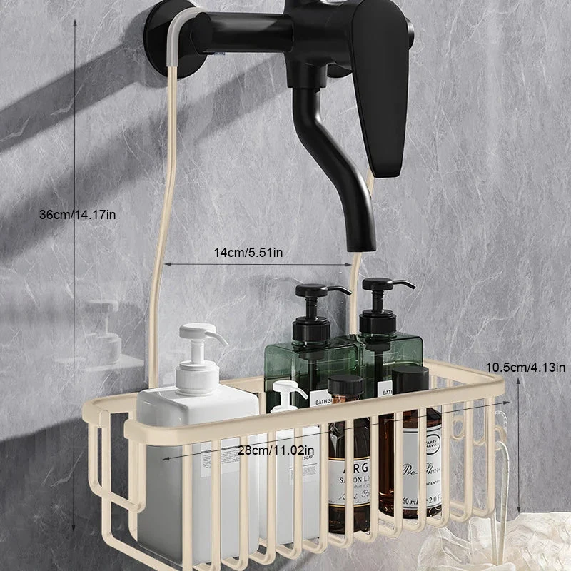 AluGrip Duschablage ohne Bohren – Abnehmbarer Badekorb aus Aluminium – Wandmontage & Edelstahl