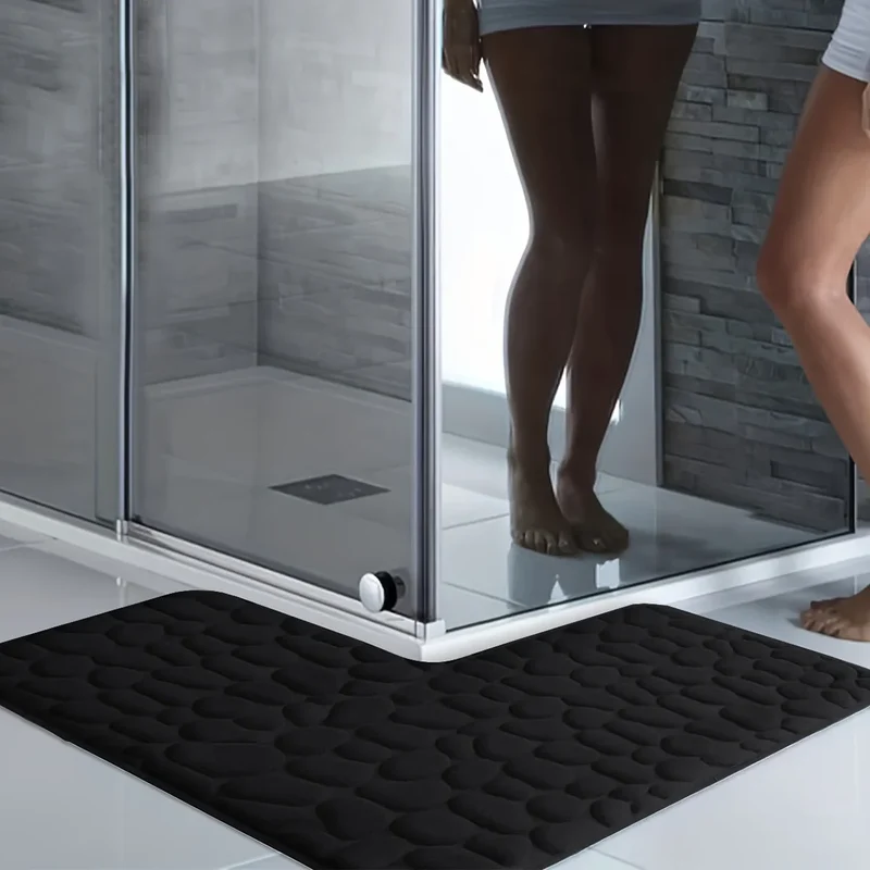 LushStep L-förmige Badematte – Dicke, rutschfeste und superweiche Matte – Für Dusche, Badezimmer und Eingangsbereich