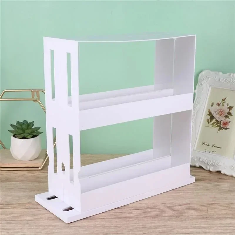 TurnEasy 2-stufiges drehbares Gewürzregal – Multifunktionales Organizer-Regal für Küche und Bad