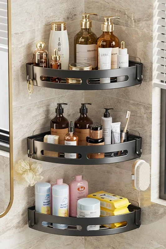 AQUAFIX Selbstklebender Dusch-Organizer – Stark haftend, bohrfrei & wasserdicht