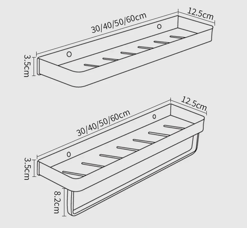 ALUMAX – Schwarzes Aluminium-Eckregal ohne Bohren