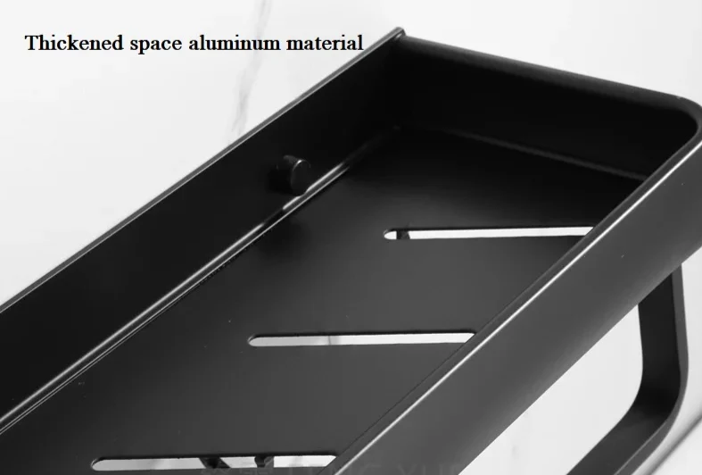 ALUMAX – Schwarzes Aluminium-Eckregal ohne Bohren