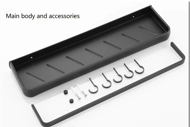 ALUMAX – Schwarzes Aluminium-Eckregal ohne Bohren