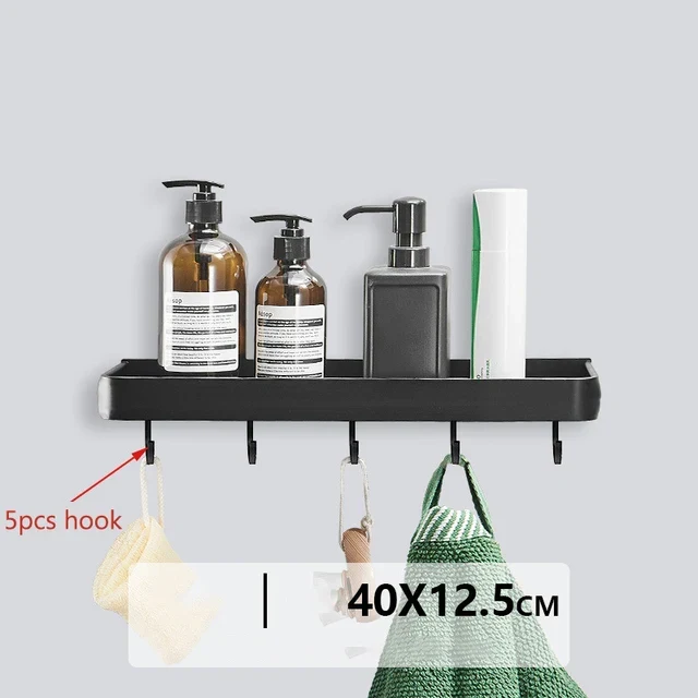 ALUMAX – Schwarzes Aluminium-Eckregal ohne Bohren