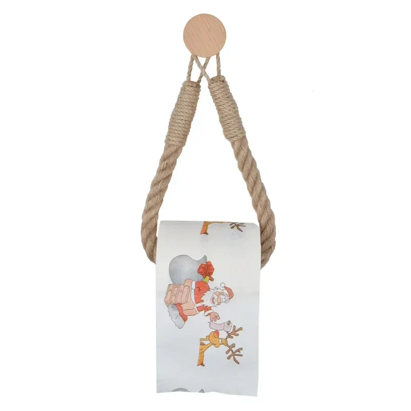 HangEasy Nagelfreier Handtuchhalter und Toilettenpapierhalter aus Seil