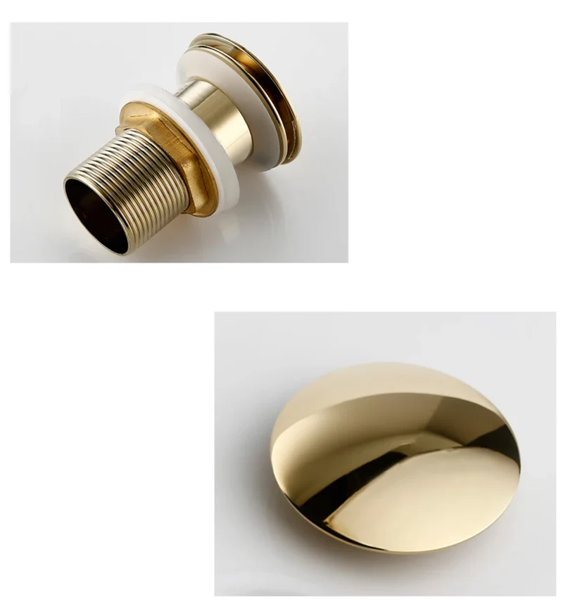 LuxDrain Pop-Up-Ablaufstöpsel – Stilvoller Waschbeckenstöpsel in Schwarz, Gold und Roségold