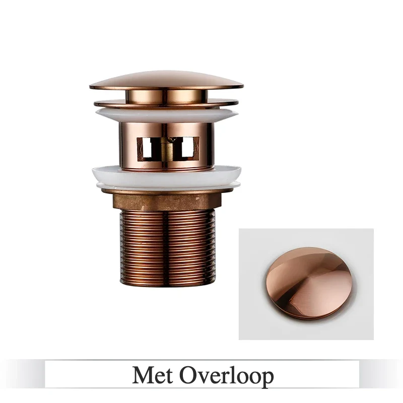 LuxDrain Pop-Up-Ablaufstöpsel – Stilvoller Waschbeckenstöpsel in Schwarz, Gold und Roségold