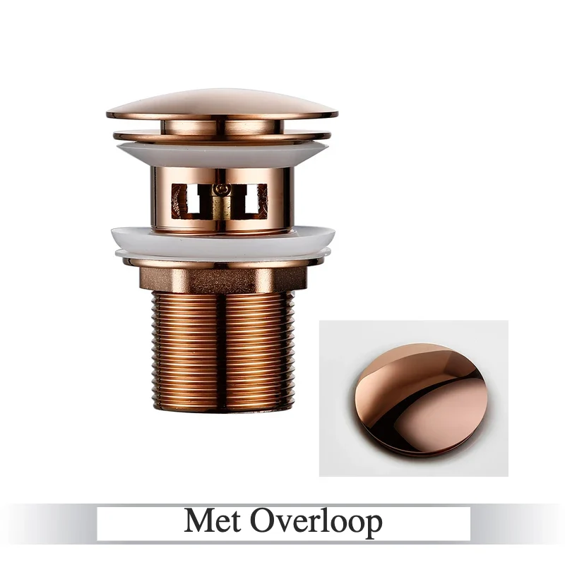 LuxDrain Pop-Up-Ablaufstöpsel – Stilvoller Waschbeckenstöpsel in Schwarz, Gold und Roségold