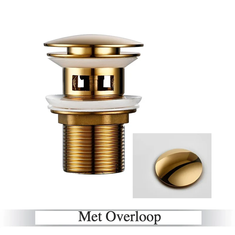 LuxDrain Pop-Up-Ablaufstöpsel – Stilvoller Waschbeckenstöpsel in Schwarz, Gold und Roségold