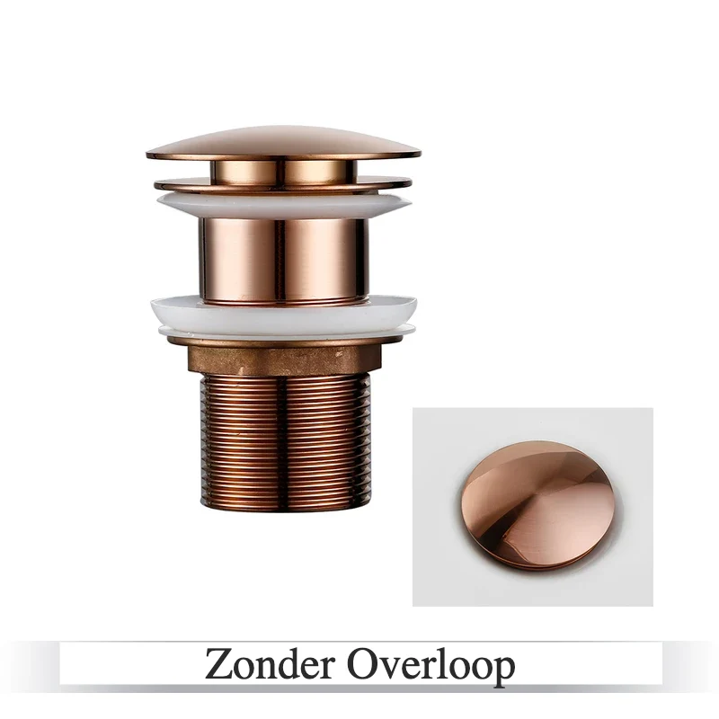 LuxDrain Pop-Up-Ablaufstöpsel – Stilvoller Waschbeckenstöpsel in Schwarz, Gold und Roségold