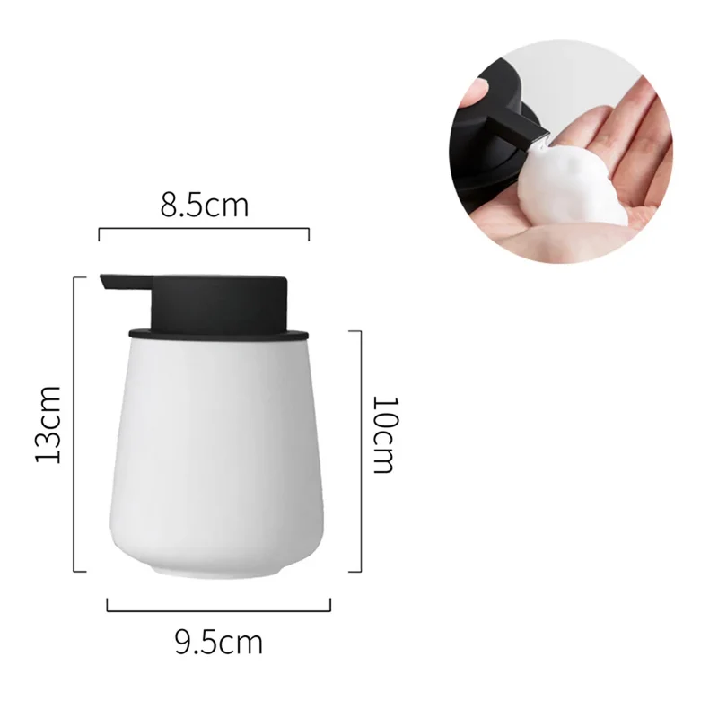 CeramiLux 300 ml Luxus-Seifenspender aus Keramik – für Seife, Shampoo, Spülung oder Lotion