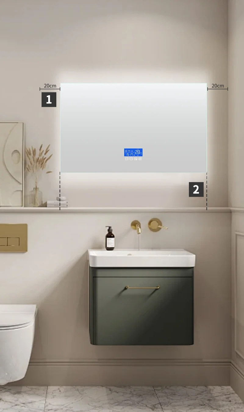 LuxoClear LED-Badezimmerspiegel 60x80cm