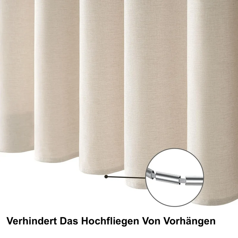 Luxuriöser Duschvorhang aus Leinen – Wasserdicht und dickes Kunstleinen
